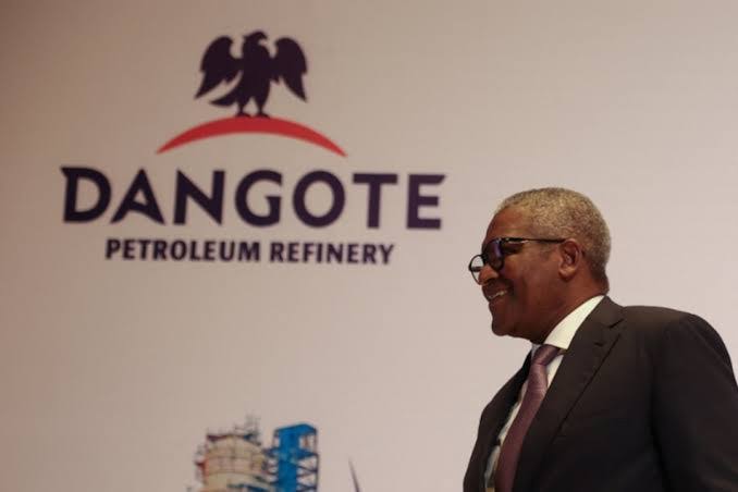 Aliko Dangote at a Dangote Petroleum Refinery event